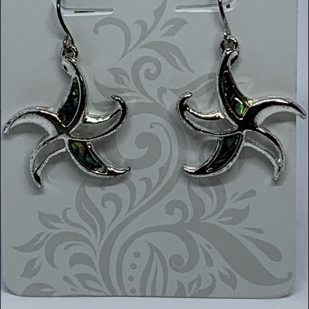 Starfish Silvertone on hook with Albany